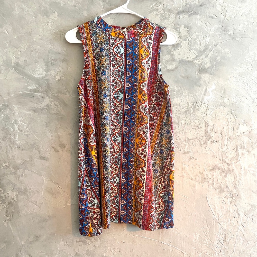 Pink rose casual mini dress